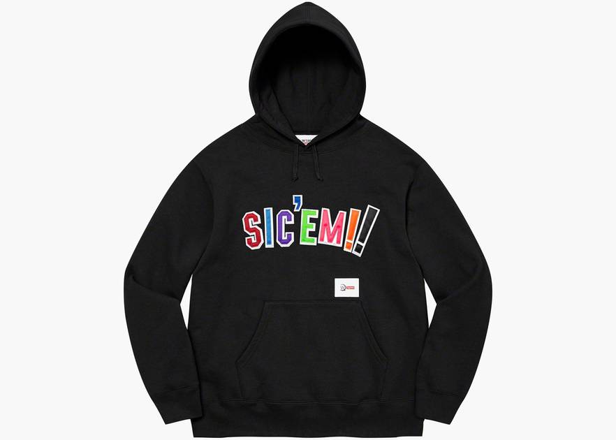 Supreme WTAPS Sic’em! Hooded Sweatshirt Black | Hype Clothinga