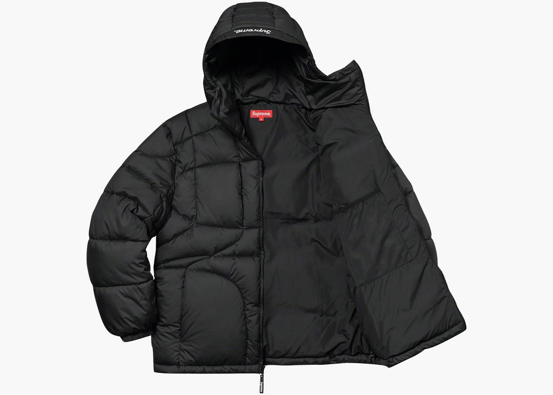 Supreme Warp Hooded Puffy Jacket Black | Hype Clothinga