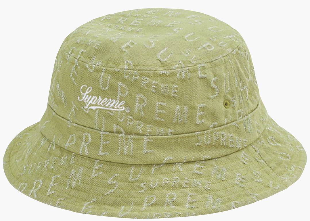 Supreme Warp Jacquard Logos Denim Crusher Sage