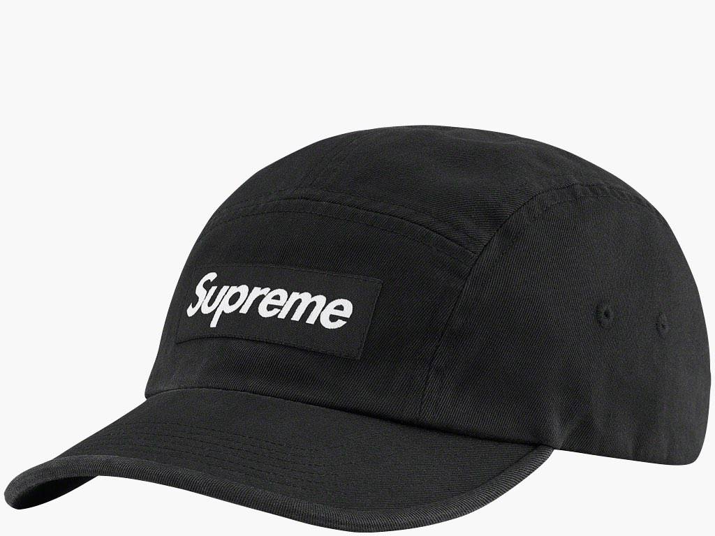 Supreme Washed Twill Camp Cap Black-