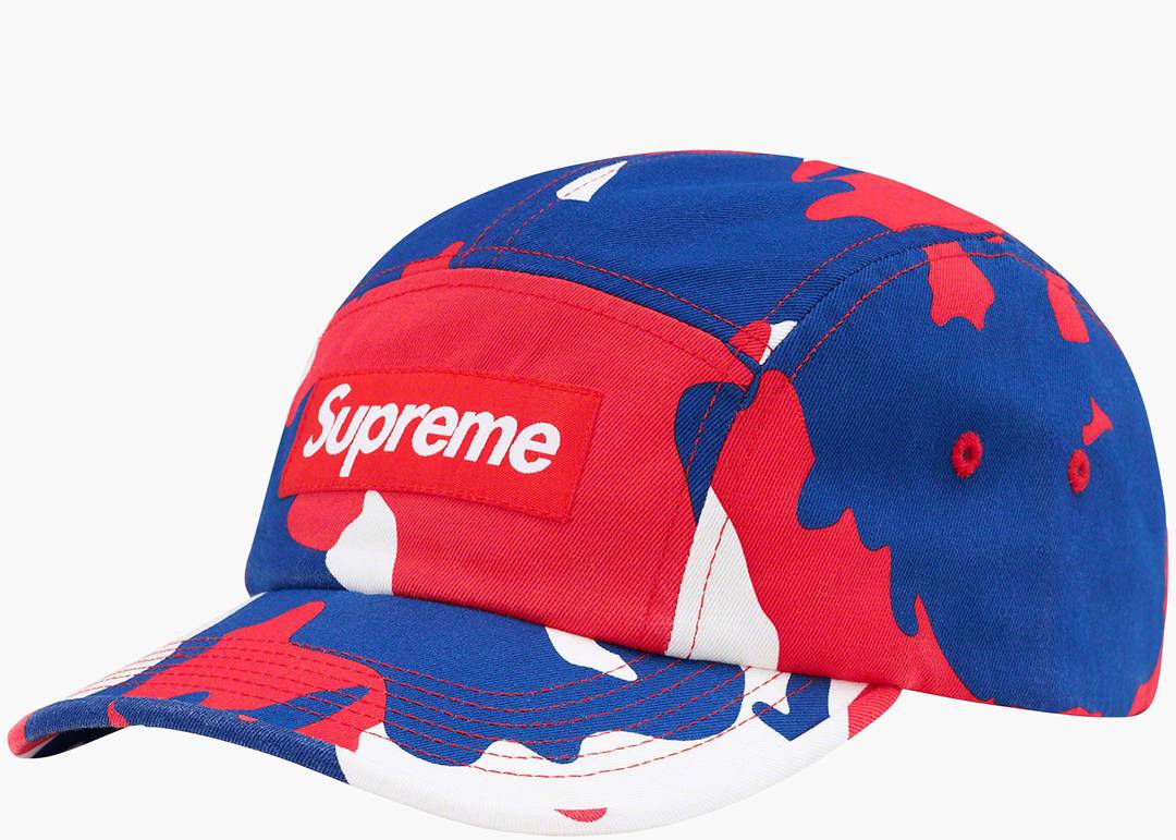 Supreme Washed Chino Twill Camp Cap Cap (SS22) Red Camo | Hype