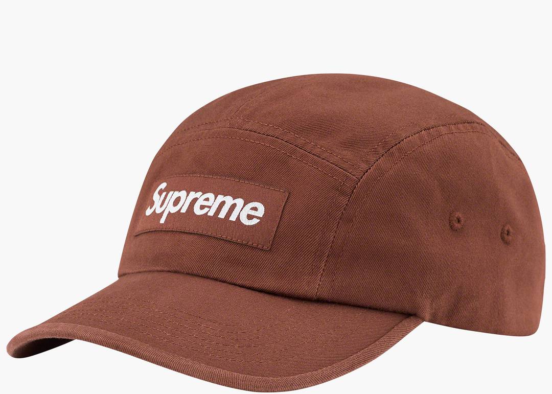 Supreme Washed Chino Twill Camp Cap Cap (SS22) Brown | Hype Clothinga