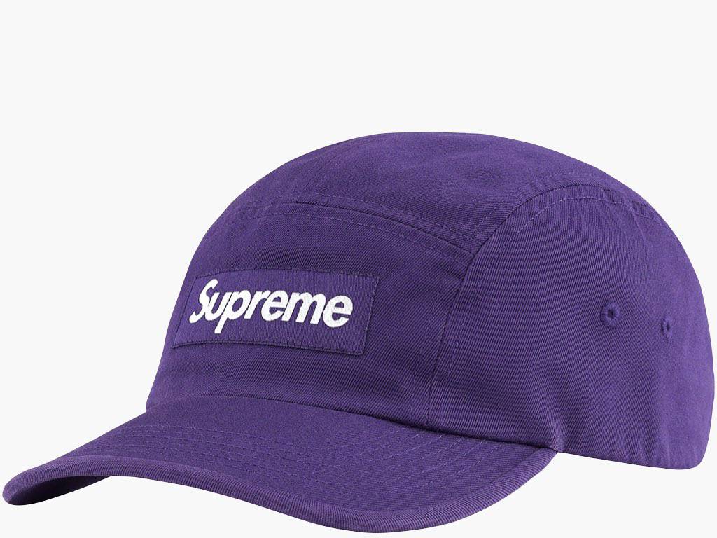 Supreme Washed Chino Twill Camp Cap Dark Purple