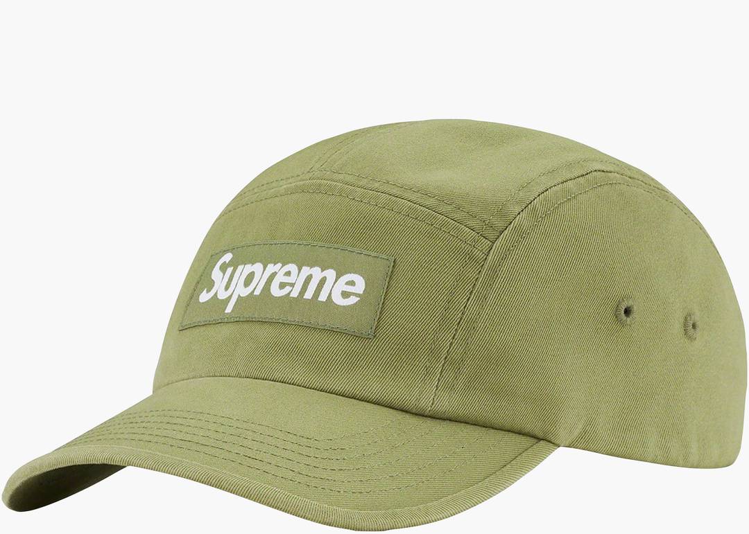 Supreme Washed Chino Twill Camp Cap (SS23) Olive | Hype Clothinga