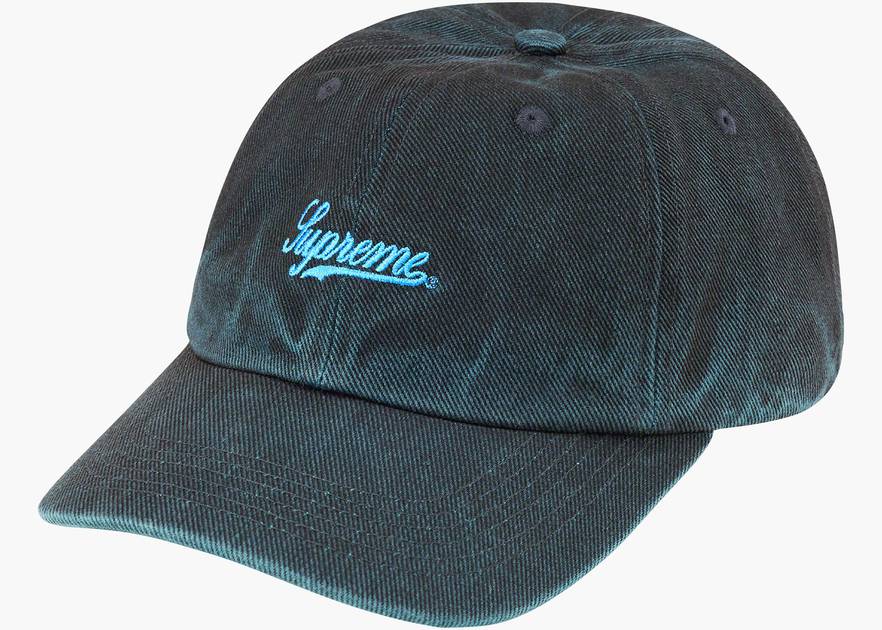 Supreme Washed Twill 6-Panel Blue | Hype Clothinga