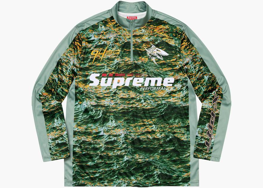 Supreme Waves Zip Pullover Light Green | Hype Clothinga