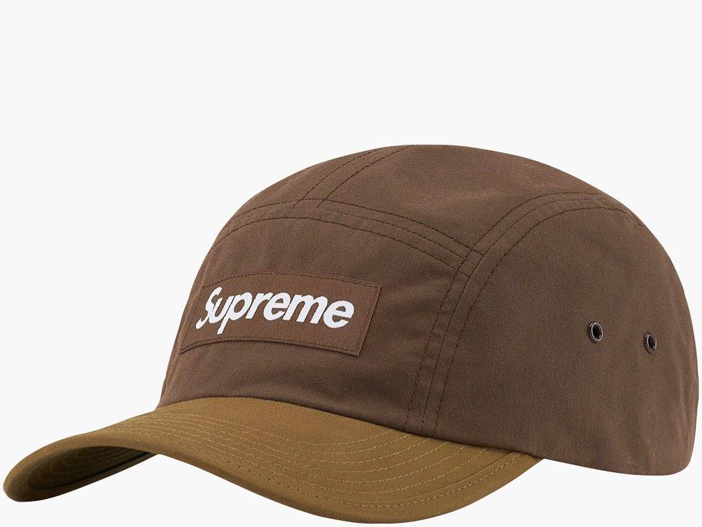 Supreme Waxed Cotton Camp Cap Brown | Hype Clothinga