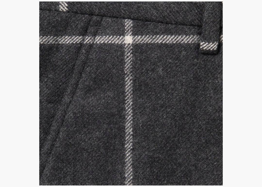 Supreme Windowpane Wool Trouser Black Window | Hype Clothinga