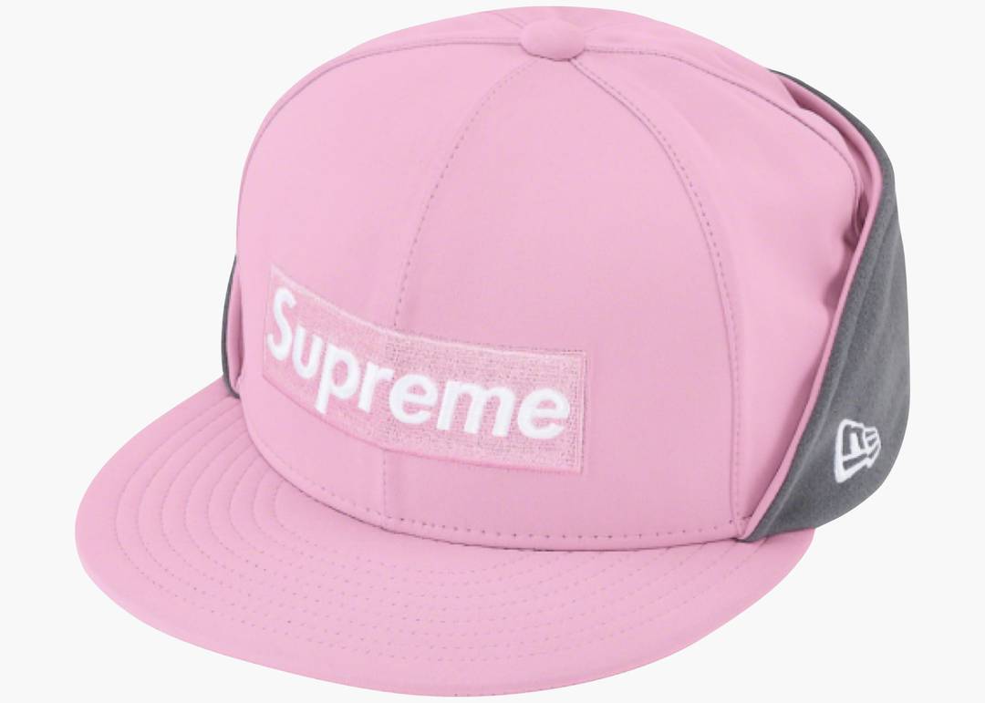 Supreme Windstopper Earflap Box Logo New Era Pink