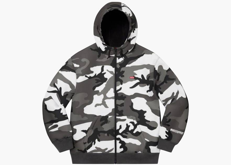 Supreme Flags Hooded Sweatshirt Snow Camo M F/W 13