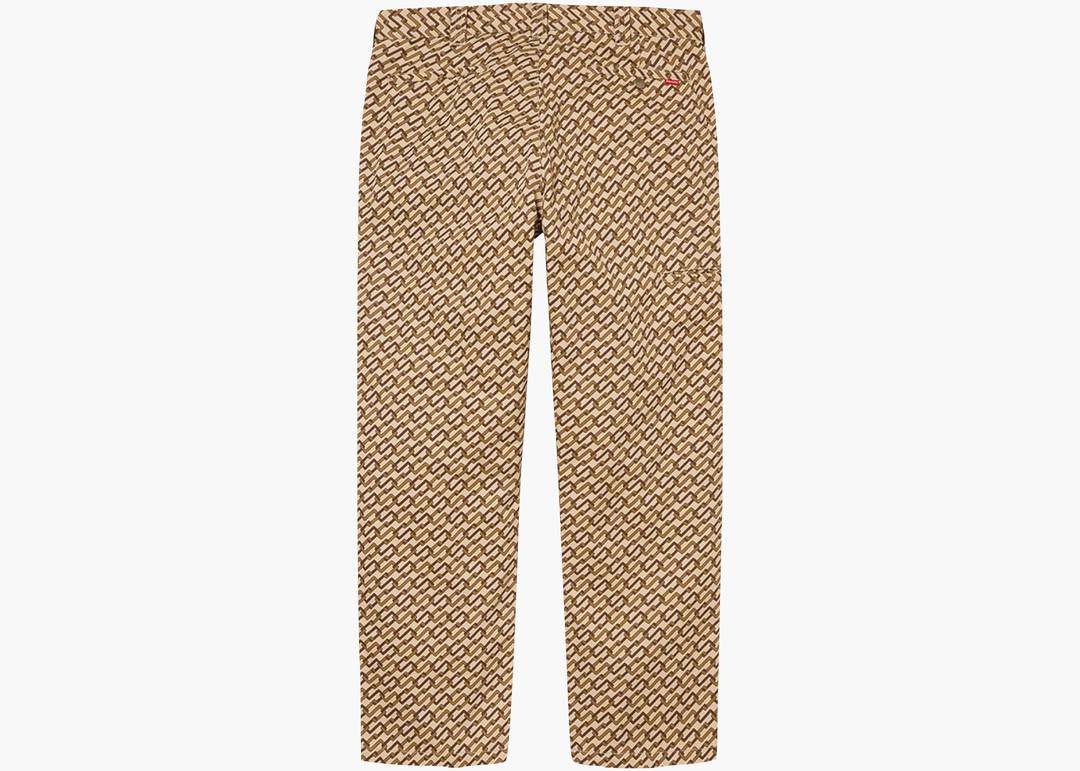 Supreme Work Pant Pant (SS22) Khaki Monogram | Hype Clothinga