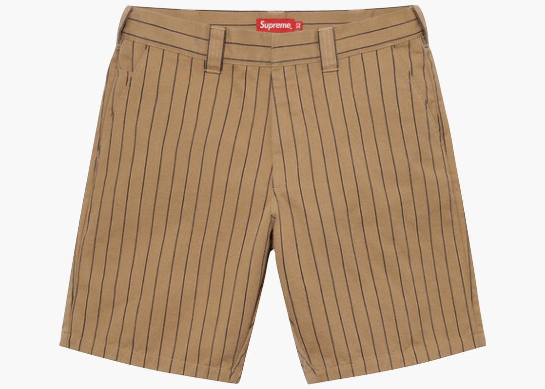 Supreme Work Short Brown Stripe | Hype Clothinga