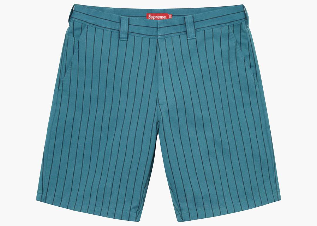 Supreme Work Short Teal Strip | Hype Clothinga