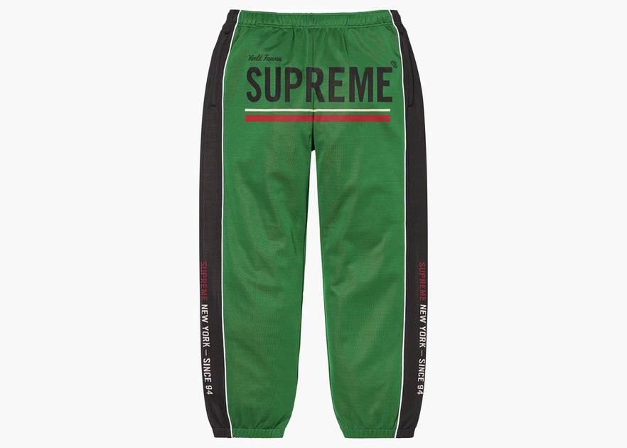 Supreme World Famous Jacquard Track Pant Green | Hype Clothinga