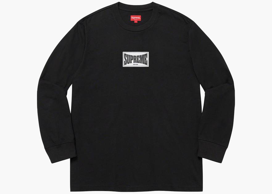 Supreme Woven Label L/s Top Black