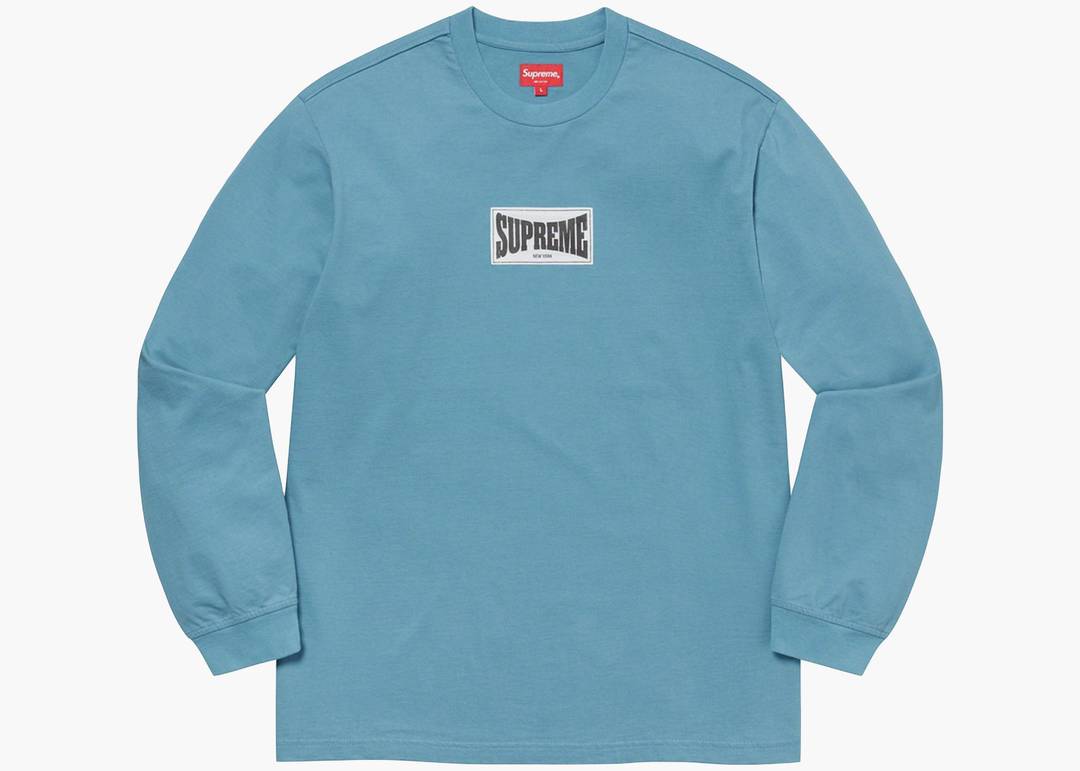 Supreme Woven Label L/s Top Slate