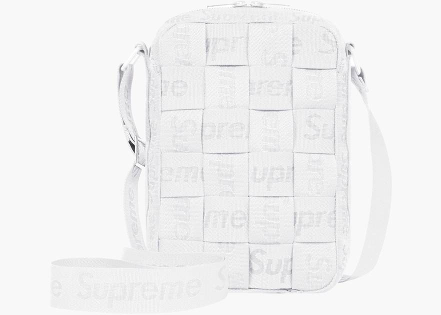 Supreme Woven Shoulder Bag White | Hype Clothinga