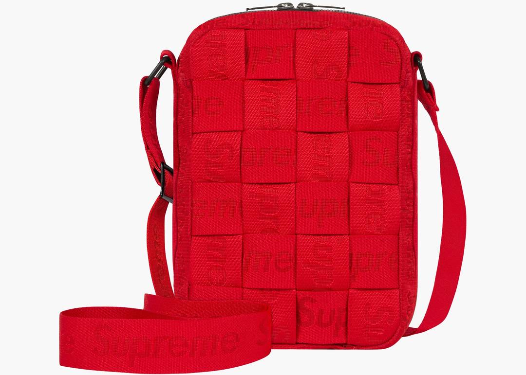 Supreme シュプリーム Woven Shoulder Bag Red