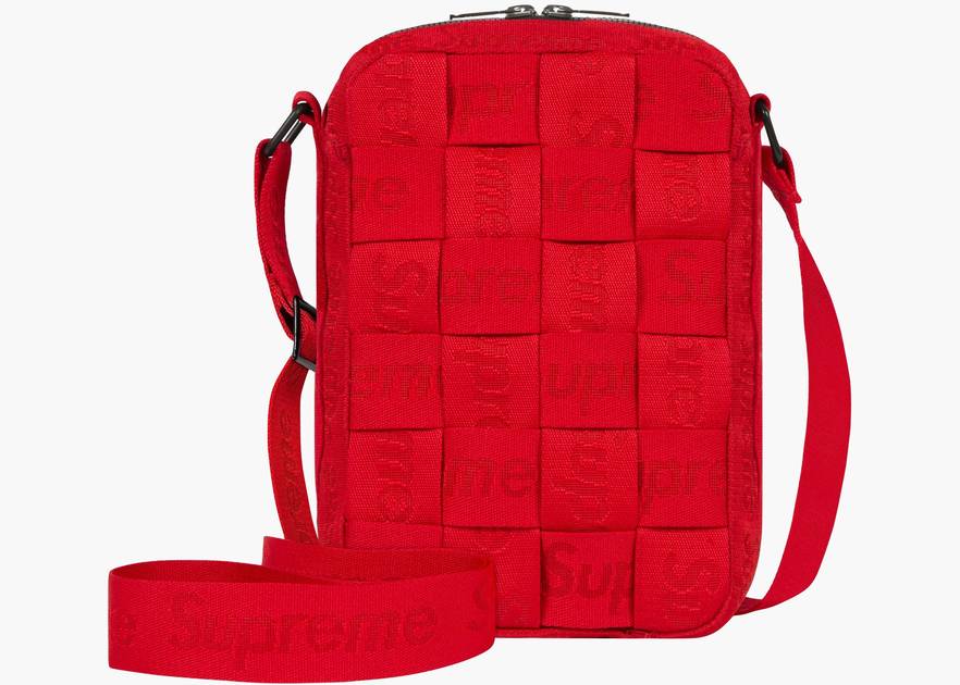 Supreme Woven Shoulder Bag Red | Hype Clothinga