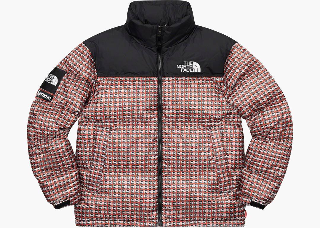 Supreme X The North Face Studded Nuptse Jacket Red