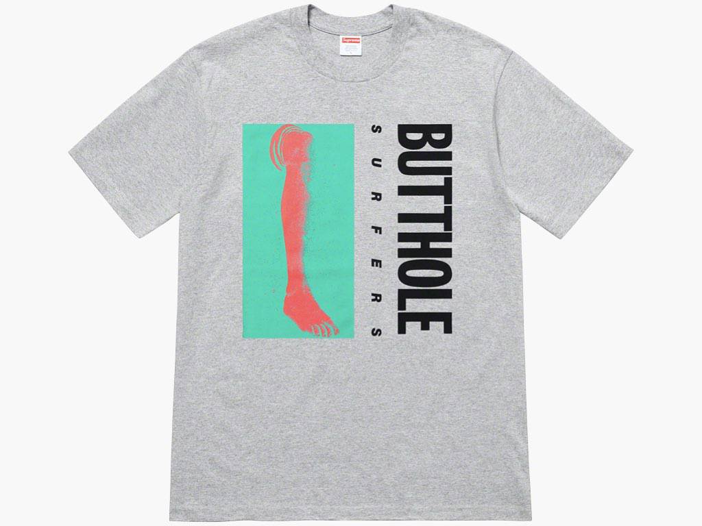 Supreme / Butthole Surfers Leg Tee Heather Grey