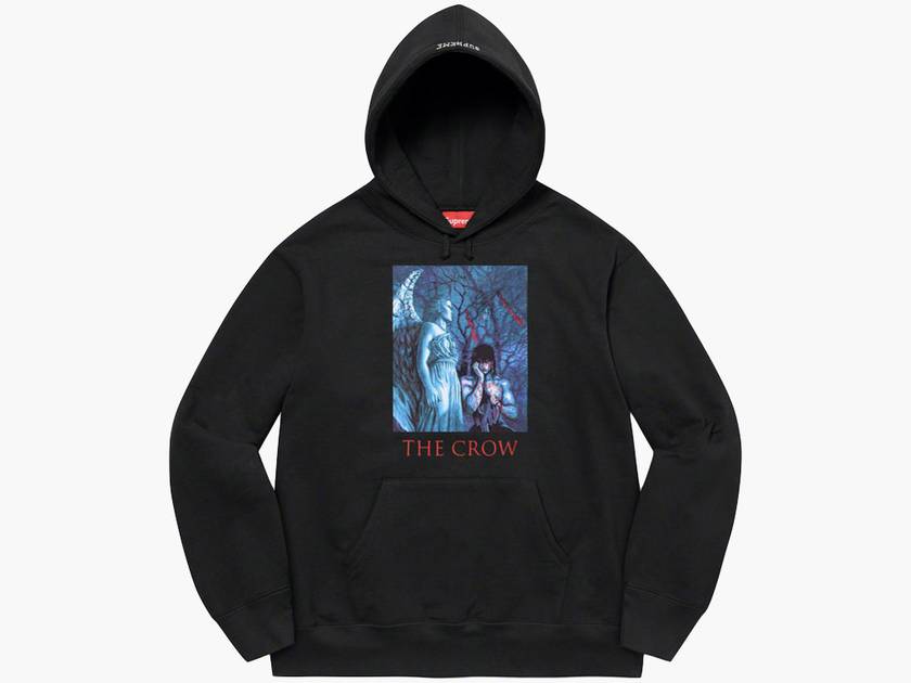 Supreme / The Crow Hooded Sweatshirt Black | Hype Clothinga