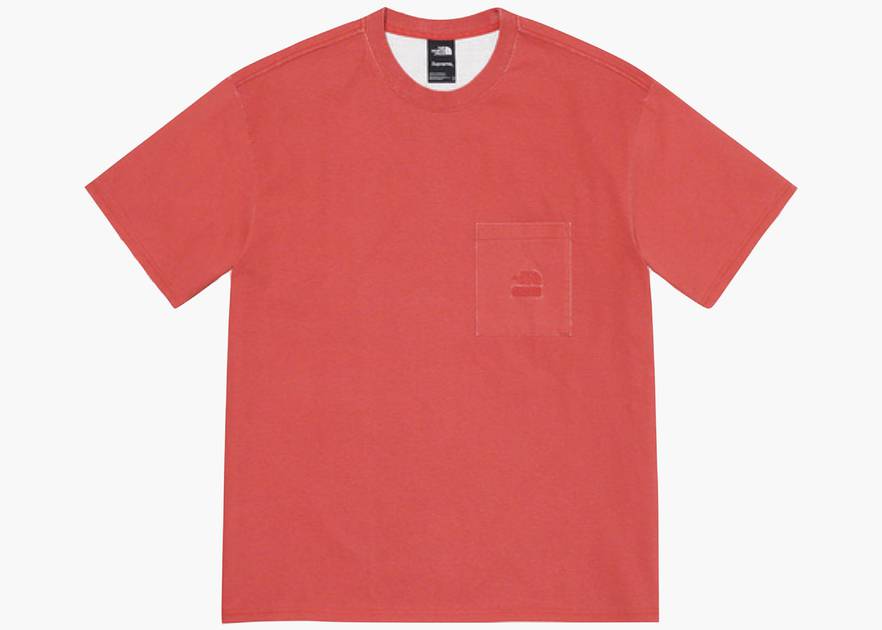 Supreme / The North Face Pigment Printed Pocket Tee Red