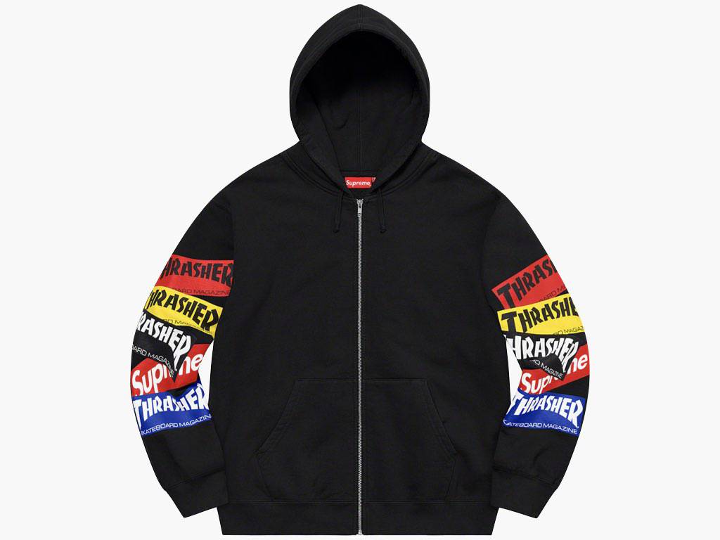 Supreme Multi Logo Hooded Sweatshirt Red