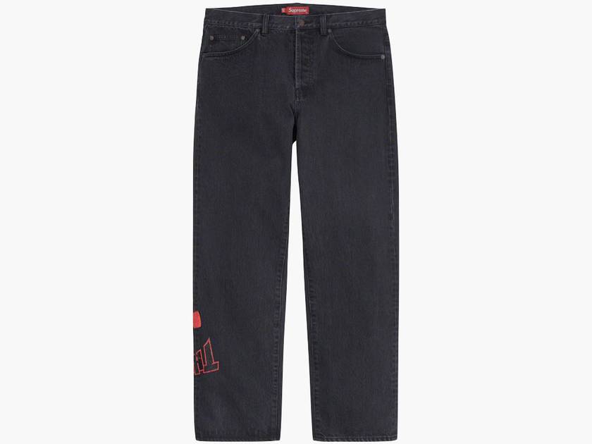 Supreme / Thrasher Regular Jean Washed Black | Hype Clothinga