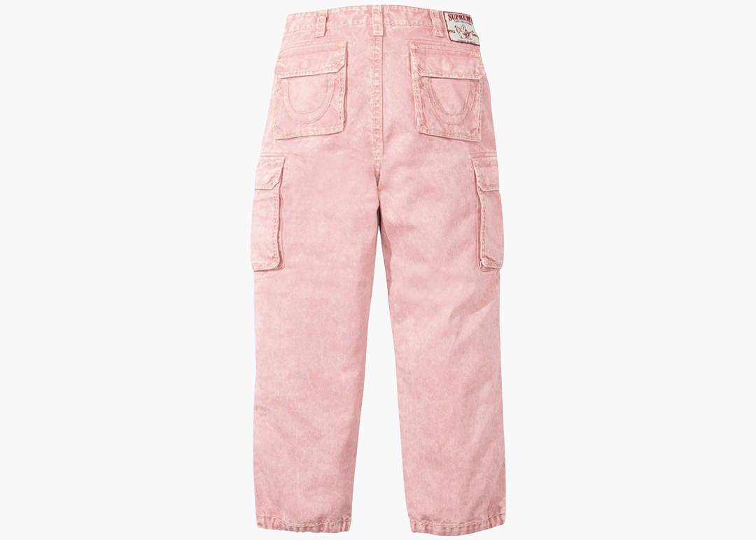 Denim Cargo Pant pink