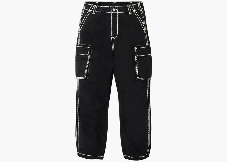 Supreme / True Religion Denim Cargo Pant Black | Hype Clothinga