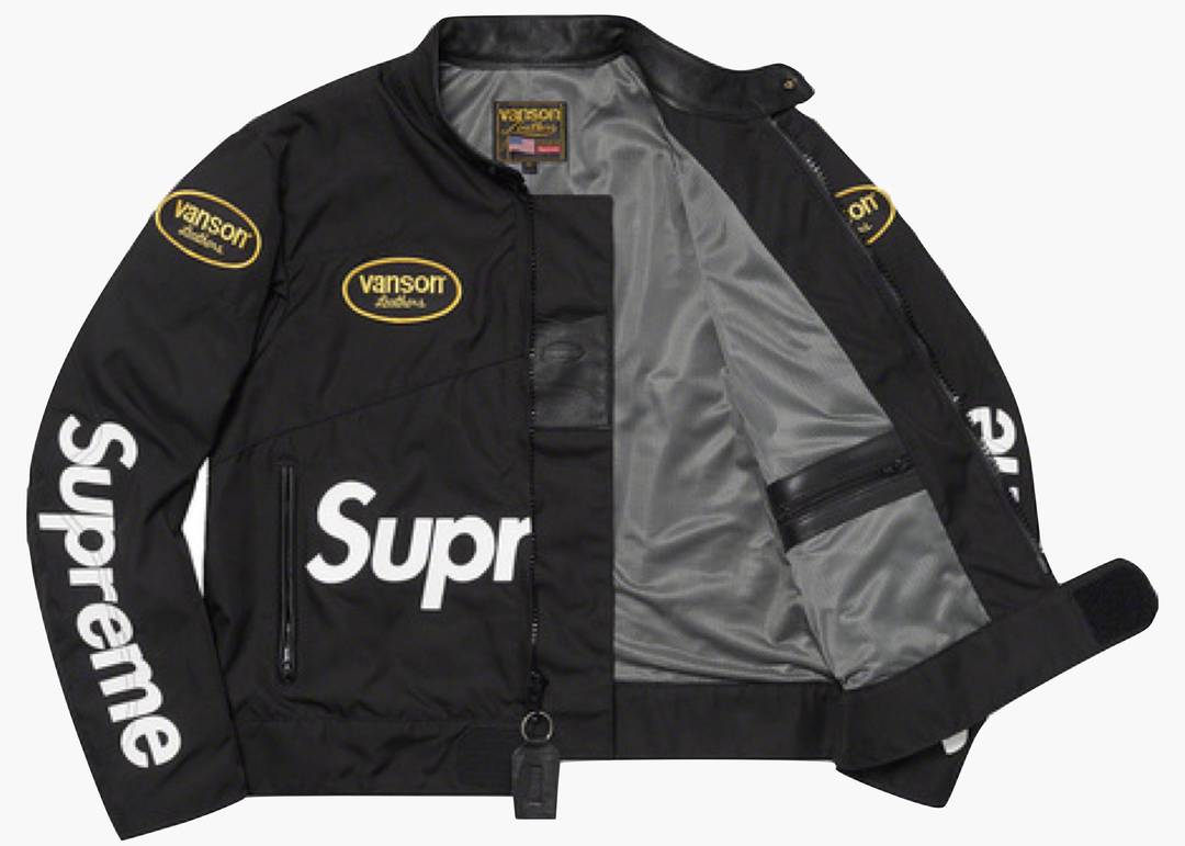 Supreme - Authenticated Jacket - Leather Black for Men, Very Good Condition