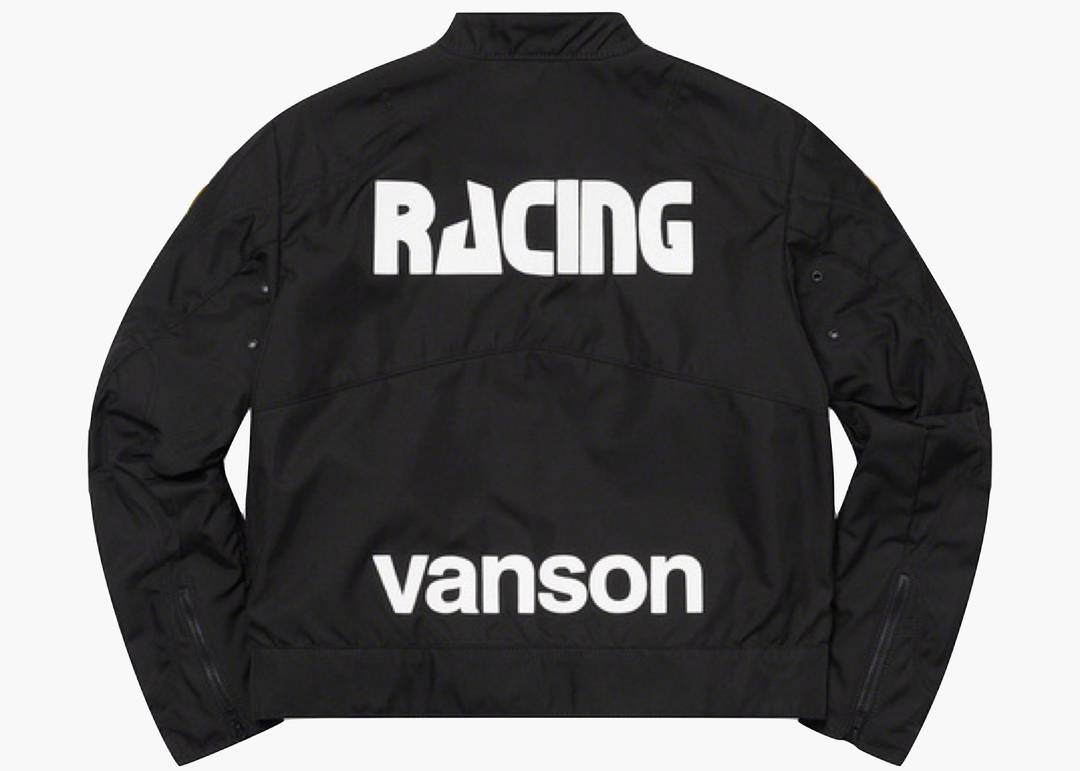 Black Supreme Vanson Leather Jacket - Maker of Jacket