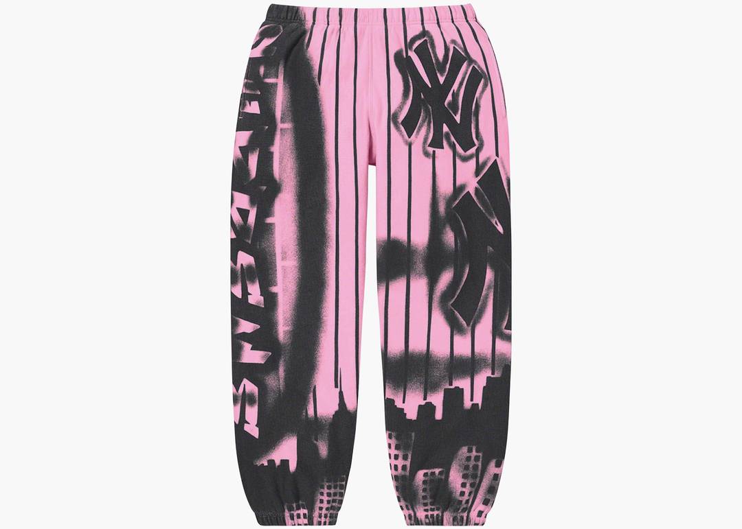 Supreme x New York Yankees Airbrush Sweatpant Pink | Hype Clothinga