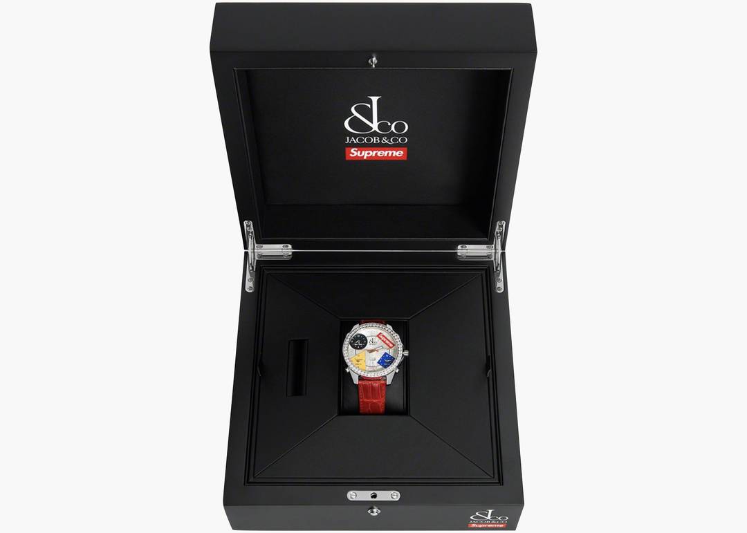 Supreme/jacob & Co. Time Zone 47mm Watch Red | Hype Clothinga