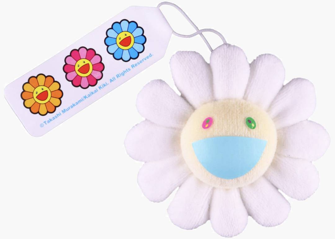 Takashi Murakami Flower Plush Pin White