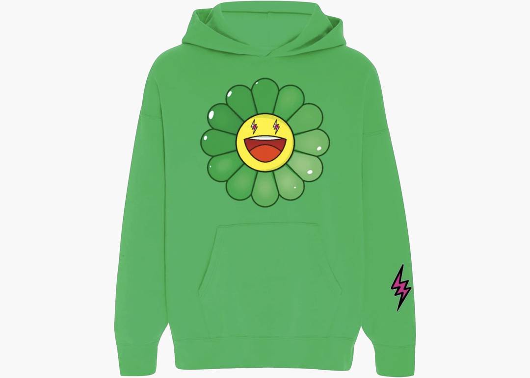 Takashi Murakami X J Balvin Flower Hoodie Green