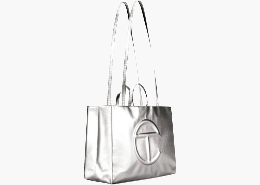 Telfar Shopping Bag Large Silver