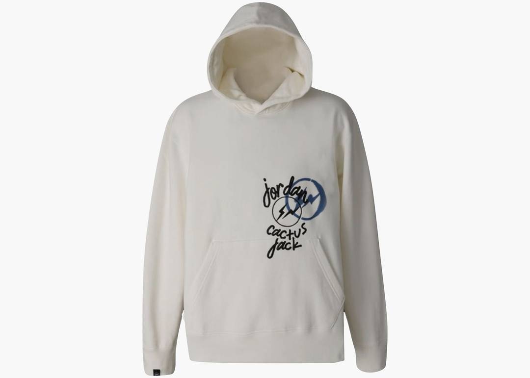 Travis Scott x Jordan x Fragment Hoodie Cream | Hype Clothinga