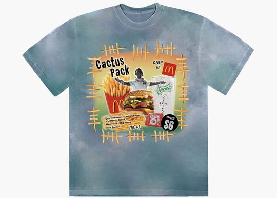 Travis Scott X Mcdonald's Cactus Pack Vintage Bootleg T-shirt Multi