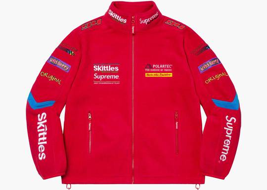 Supreme Skittles Polartec Jacket Red | Hype Clothinga