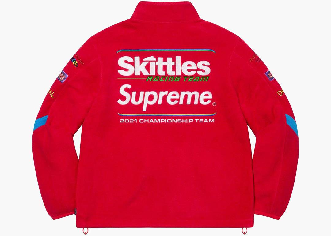 Supreme Skittles New Era Beanie Red