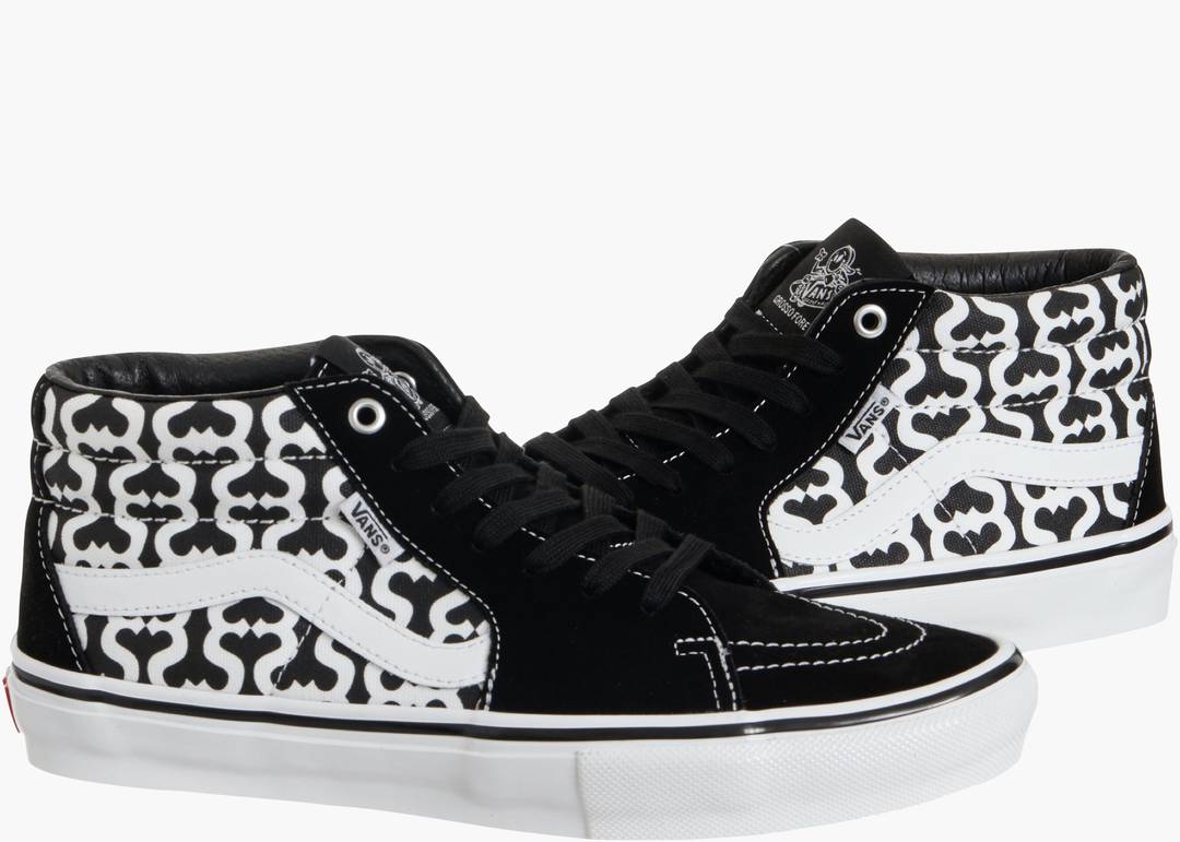 Vans Skate Grosso Mid Supreme Monogram S Logo Black 10