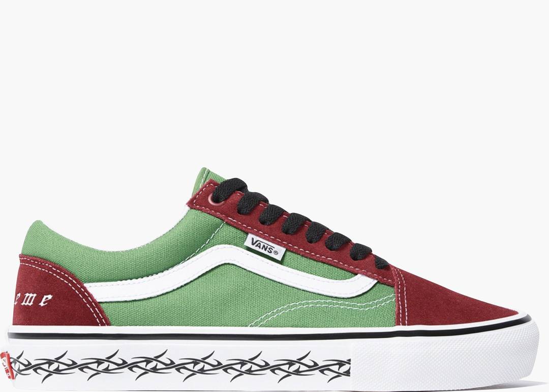 Vans Skate Old Skool Supreme Tribal Barbed Wire Green | Hype Clothinga