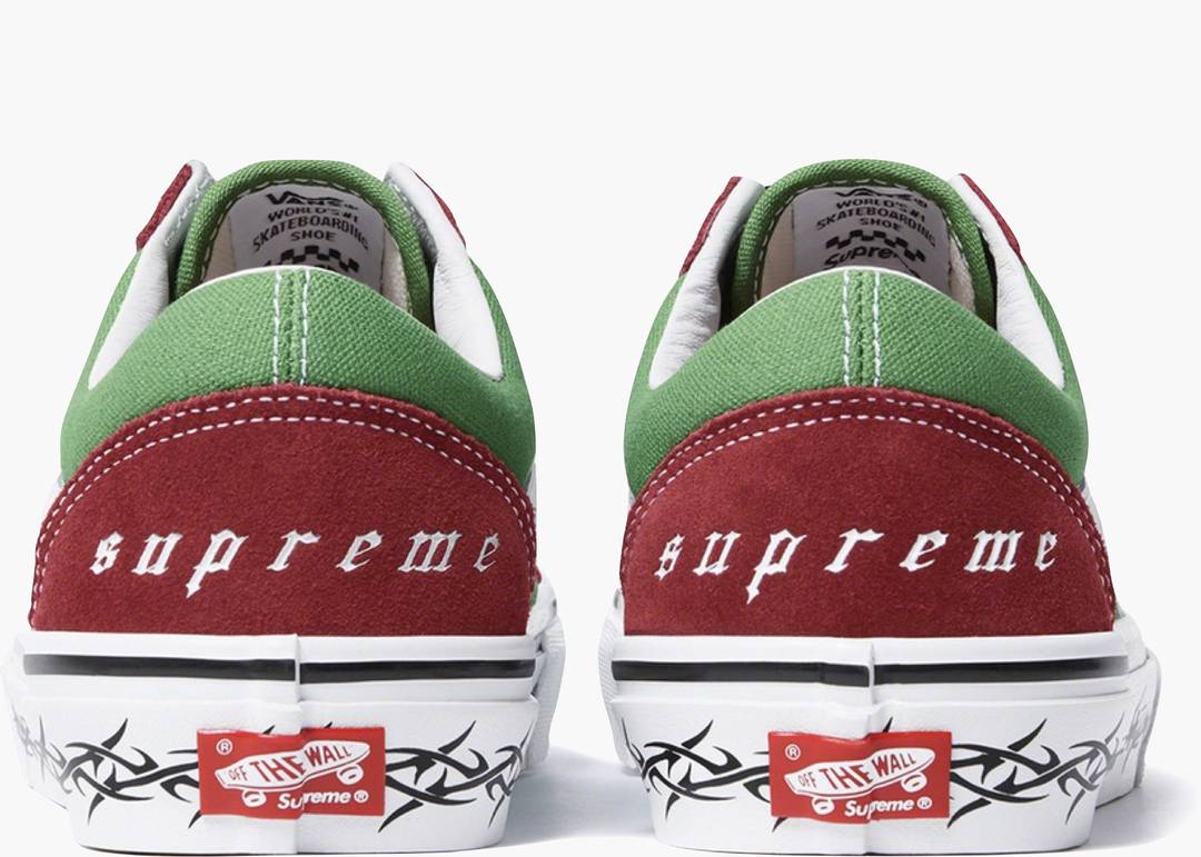 SUPREME VANS OLD SKOOL (GREEN) (SIZE 9) FW21 VANS HALF CAB SKATE ERA  SKITTLES*