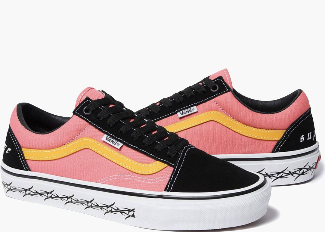 Vans Skate Old Skool Supreme Tribal Barbed Wire Pink