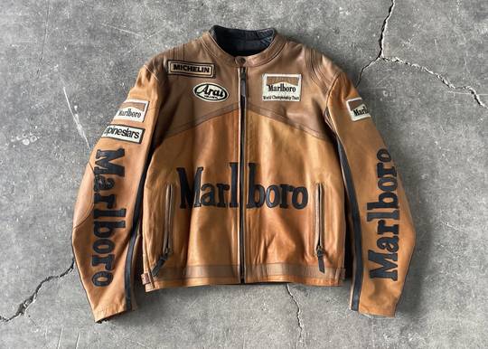 Vintage Archive Leather Jacket Marlboro Michelin Arai  00155 Hype Clothinga Limited Edition .