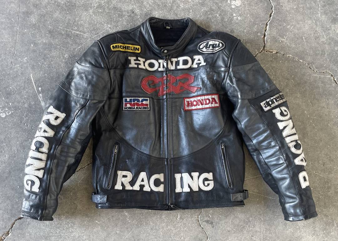Vintage Leather Jacket Honda Racing | Hype Clothinga Vintage Leather Jacket Honda Racing | Hype Clothinga