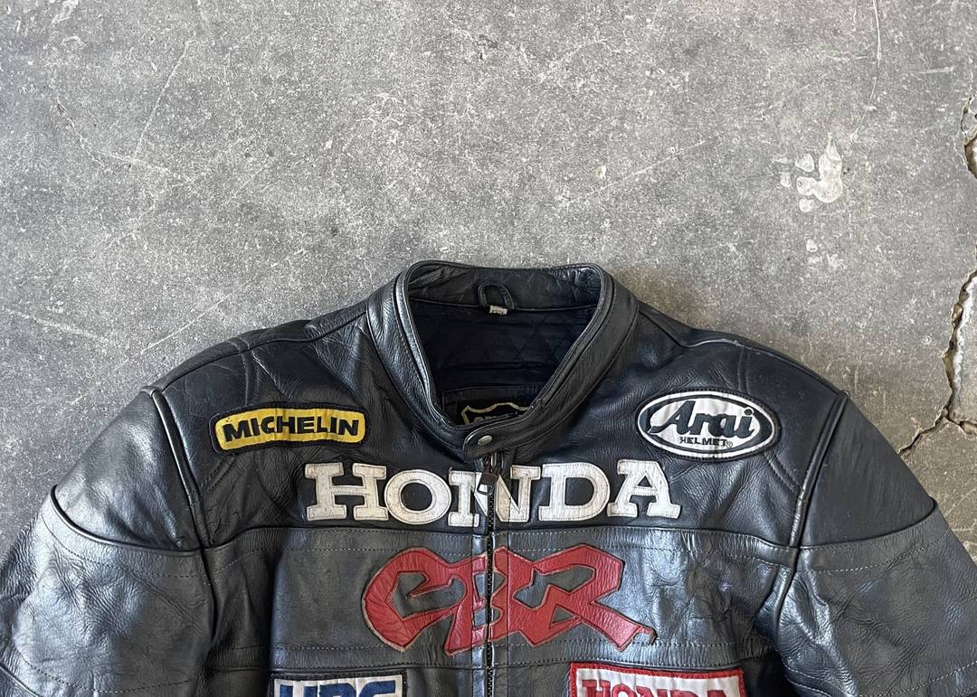 Vintage Leather Jacket Honda Racing | Hype Clothinga Vintage Leather Jacket Honda Racing | Hype Clothinga