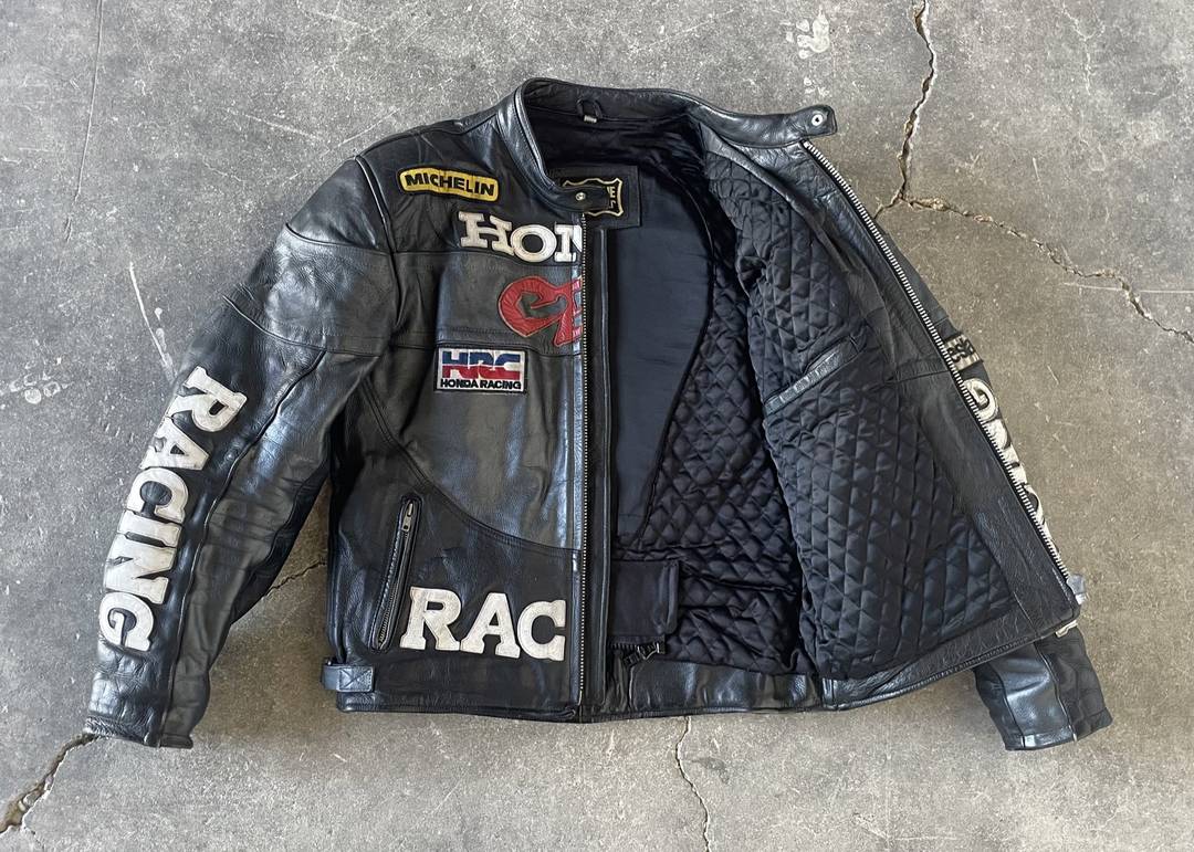 Vintage Leather Jacket Honda Racing | Hype Clothinga Vintage Leather Jacket Honda Racing | Hype Clothinga